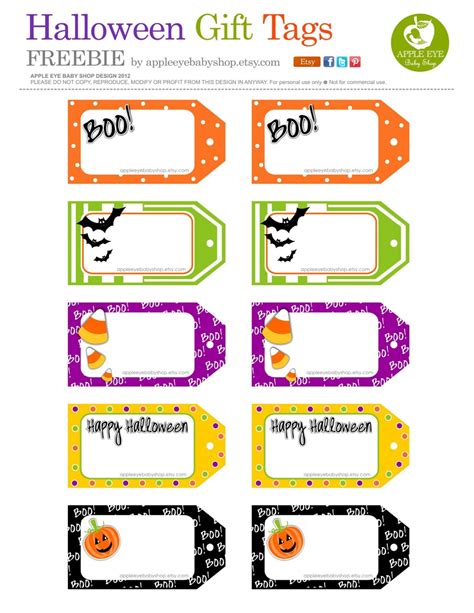 Free Printable Halloween Goodie Bag Tags